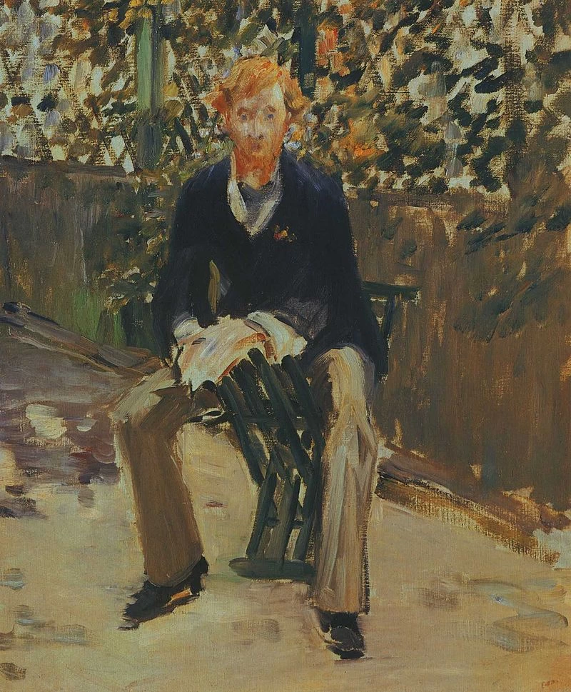  274-Édouard Manet, Ritratto dell'artista George Moore in giardino, 1879-National Gallery of Art, Washington 